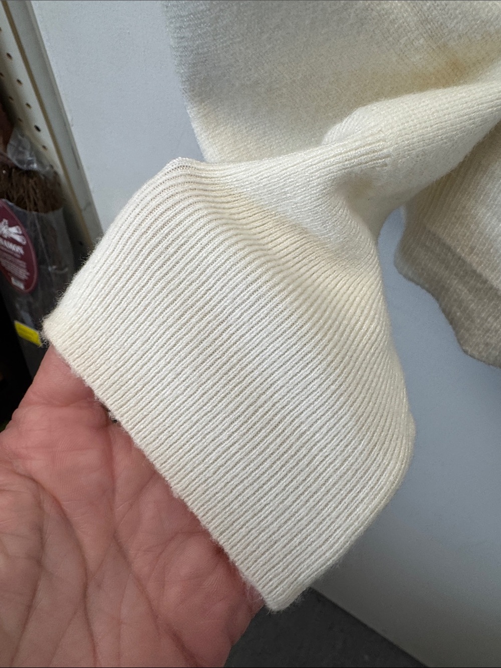 Cyrus Ivory Button-Front Round-Neck Cardigan - Picture 4 of 6